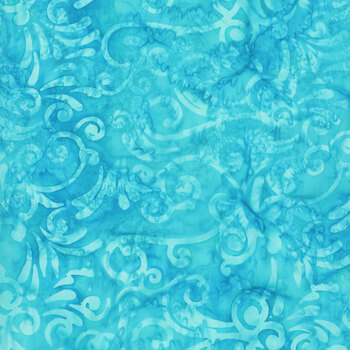 Seaside Blue 3984Q-X Scrolls Turquoise by Jacqueline de Jonge for Anthology Fabrics