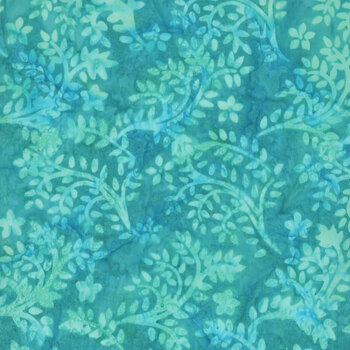 Seaside Blue 3985Q-X Vines Turquoise by Jacqueline de Jonge for Anthology Fabrics