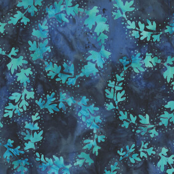 Seaside Blue 3986Q-X Wreaths Navy by Jacqueline de Jonge for Anthology Fabrics