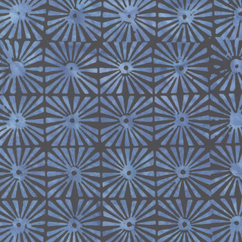 Seaside Blue 3990Q-X Sunrays Black by Jacqueline de Jonge for Anthology Fabrics
