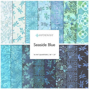 Seaside Blue  Fat Quarter Bundle by Jacqueline de Jonge for Anthology Fabrics
