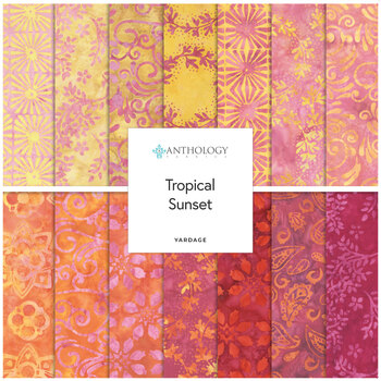 Tropical Sunset  Yardage by Jacqueline de Jonge for Anthology Fabrics
