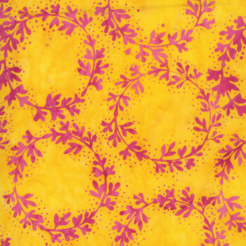 Tropical Sunset 30011Q-X Wreaths Goldie by Jacqueline de Jonge for Anthology Fabrics
