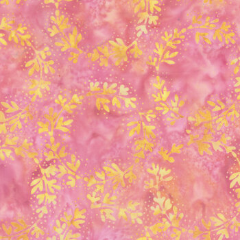 Tropical Sunset 30012Q-X Wreaths Pink by Jacqueline de Jonge for Anthology Fabrics