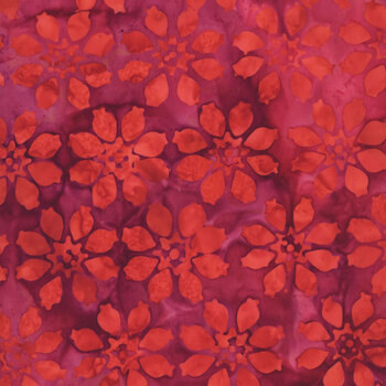 Tropical Sunset 30019Q-X Buds Sangria by Jacqueline de Jonge for Anthology Fabrics