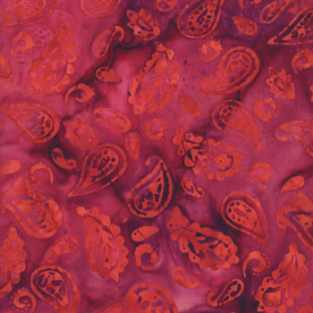 Tropical Sunset 30020Q-X Paisley Sangria by Jacqueline de Jonge for Anthology Fabrics