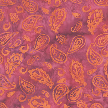 Tropical Sunset 30020Q-X Paisley Sangria by Jacqueline de Jonge for Anthology Fabrics