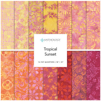 Tropical Sunset  Fat Quarter Bundle by Jacqueline de Jonge for Anthology Fabrics