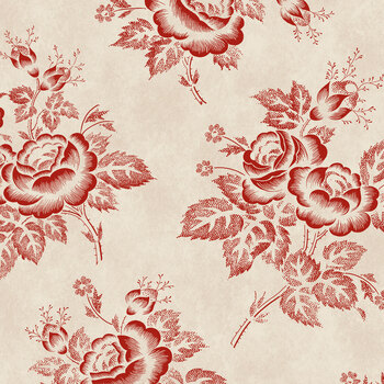 Rosewood 55521-2 Timeless Rose Beige/Red by Mary Koval for Windham Fabrics
