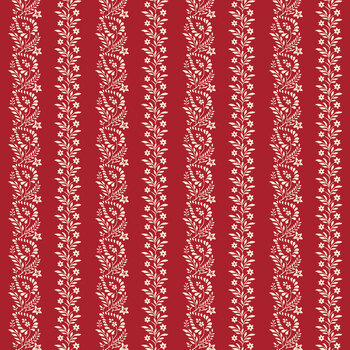 Rosewood 55523-1 Garden Rows Red by Mary Koval for Windham Fabrics