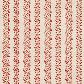 Rosewood 55523-2 Garden Rows Beige/Red by Mary Koval for Windham Fabrics