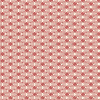 Rosewood 55525-2 Ogee Beige/Red by Mary Koval for Windham Fabrics