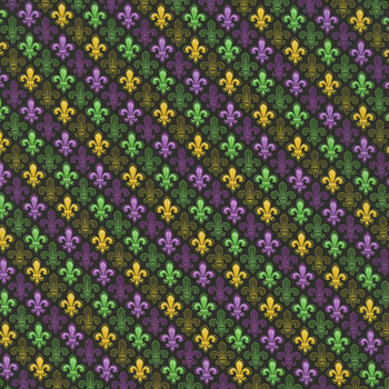 Mardi Party 10849-99 Fleur De Lis Mardi Gras by Patrick Lose Fabrics