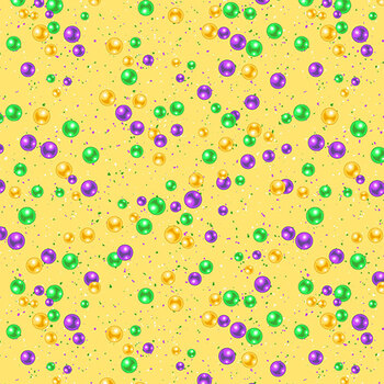 Mardi Party 10856-51 Confetti Beads Golden by Patrick Lose Fabrics