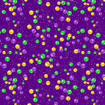 Mardi Party 10856-86 Confetti Beads Purple by Patrick Lose Fabrics