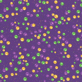 Mardi Party 10856-86 Confetti Beads Purple by Patrick Lose Fabrics