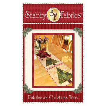 Patchwork Christmas Tree Table Runner Pattern - PDF Download, Image