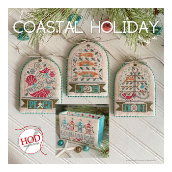 Coastal Holiday Ornament Cross Stitch Pattern