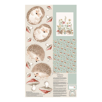 Hedgehog Hollow 29518-62 Bag/Stuffy Panel Wedgwood Multi Panel by Deborah Edwards for Northcott Fabrics