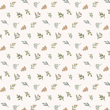 Hedgehog Hollow 29516-11 Leaf Toss Cream Multi by Deborah Edwards for Northcott Fabrics