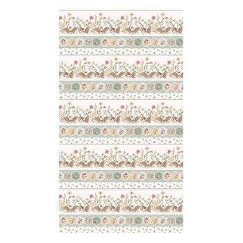 Hedgehog Hollow DP29511-11 Border Stripe Cream Multi by Deborah Edwards for Northcott Fabrics