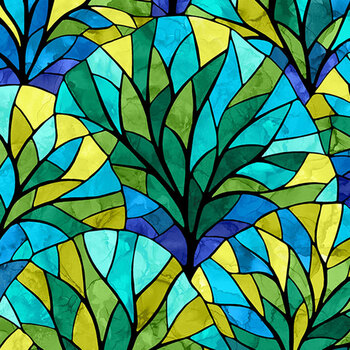 Tree of Life DP29453-44 Scallop Blue Multi by Northcott Fabrics