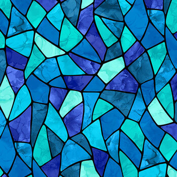 Tree of Life DP29454-44 Stained Glass Blue Multi by Northcott Fabrics