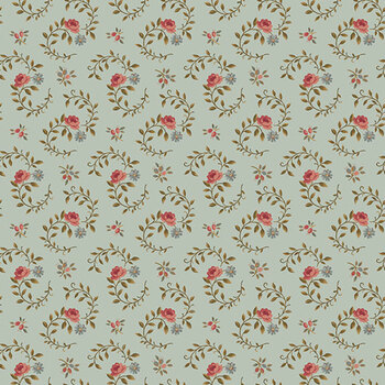 An American Tale 29593-41 Floral Swirl Blue Multi by Deborah Edwards for Northcott Fabrics