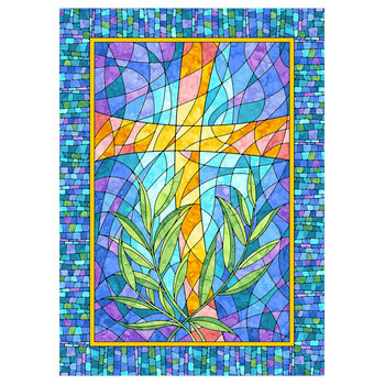 Blessings DP29350-44 Blue Multi Panel by Deborah Edwards for Northcott Fabrics