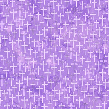 Blessings DP29356-83 Cross Blender Purple by Deborah Edwards for Northcott Fabrics