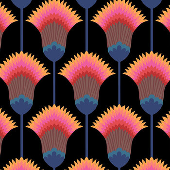 Sunseekers AMT195-99L Feather Bloom Midnight by Anna Marie Textiles