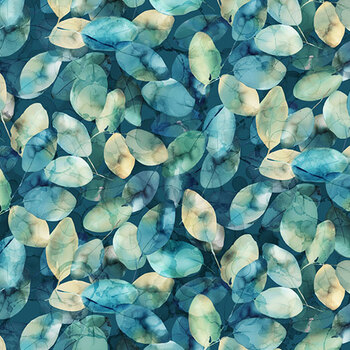 Bloomsbury DP29523-46 Multi-Color Lea Dk Blue Multi by Deborah Edwards and Melanie Samra for Northcott Fabrics