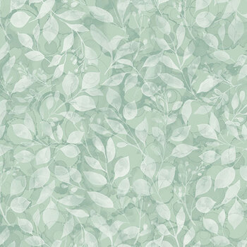 Bloomsbury DP29524-72 Tonal Leaves Seafoam by Deborah Edwards and Melanie Samra for Northcott Fabrics