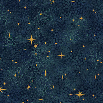 Moonbeam 29427M-49 Celestial Stars Navy by Racquel Martindale for Northcott Fabrics