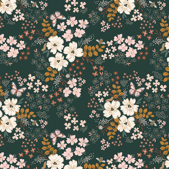 Meadowlight MEAD-6477 Dk Green by Ria Green for P&B Textiles