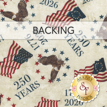  Ribbon Border Panel Quilt Kit - America 250 - Stonehenge Backing