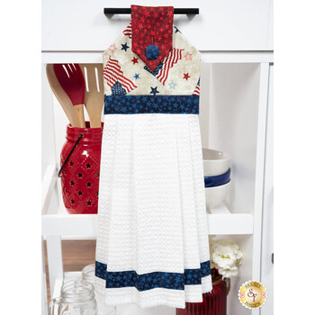  Hanging Towel Precut Kit - Stars & Stripes 14 - Cream