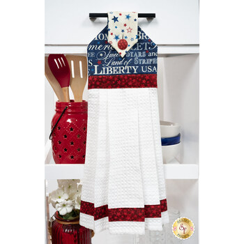  Hanging Towel Precut Kit - Stars & Stripes 14 - Blue