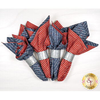  Cloth Napkins Kit - Makes 4 - Independence Day