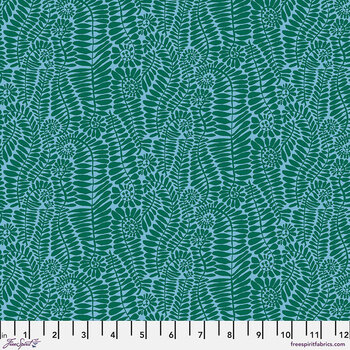 Kaffe Fassett Collective PWBM098.TURQUOISE Fronds - Turquoise by FreeSpirit Fabrics