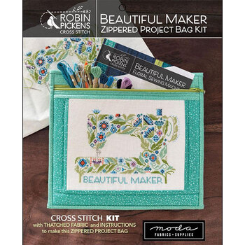 Beautiful Maker Zippered Project Bag Cross Stitch Kit