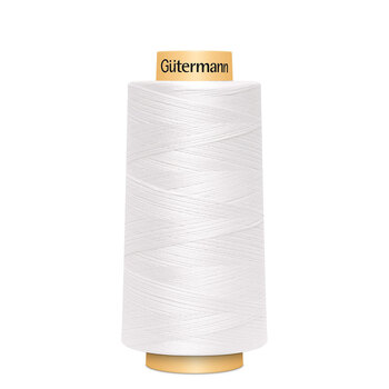 Gütermann 50wt Solid Cotton Thread 732371-5709 White - 3000yd