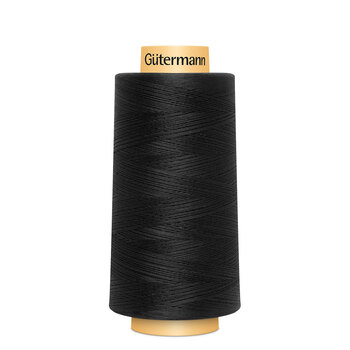 Gütermann 50wt Solid Cotton Thread 732371-5201 Black - 3000yd