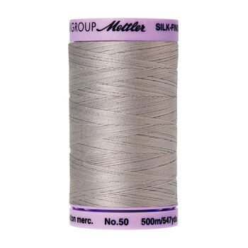 Mettler Silk-Finish 50wt Cotton Thread #0813 Ash Mist - 547 yds