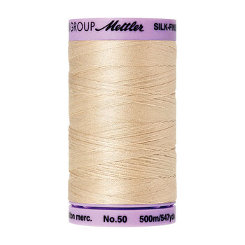Mettler Silk-Finish 50wt Cotton Thread #0001 Eggshell - 547 yds