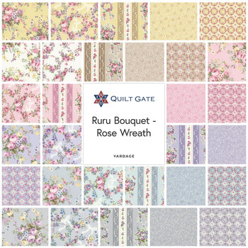 Ruru Bouquet - Rose Wreath  Yardage by Quilt Gate