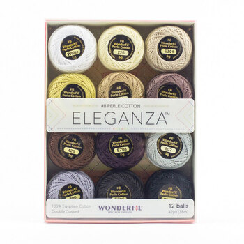 Eleganza 12-Ball Set Neutrals - Size 8 Perle Cotton
