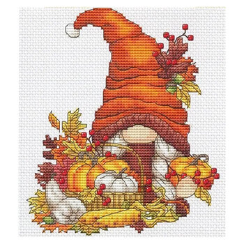 Autumn Gnome 1 Cross Stitch Pattern
