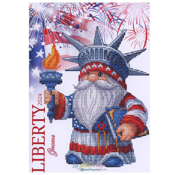 Liberty Gnome Cross Stitch Pattern