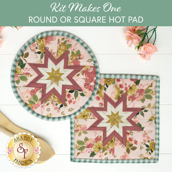  Folded Star Hot Pad Kit - Renew - Round OR Square - Pink